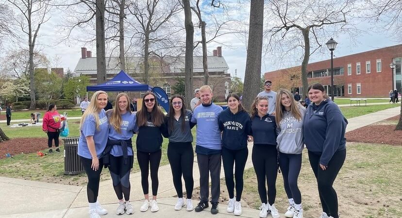 A group of students at a Best Buddies event